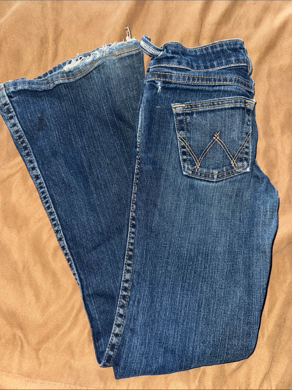 Wrangler Blue Kids Jeans with Pocket Stitching